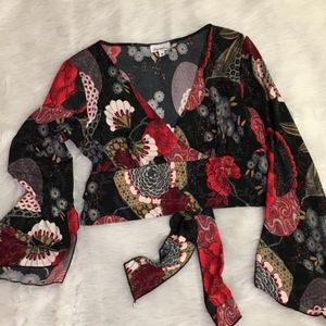 Gorgeous Bell Sleeve Crop Top